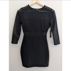 Perfect Mesh Black Bodycon Mini Dress